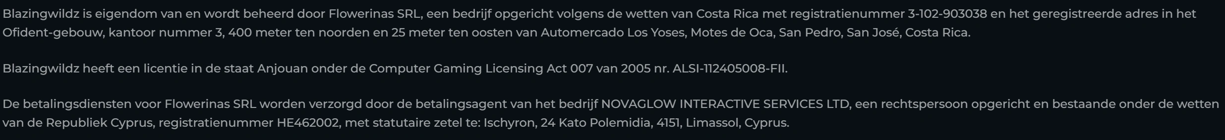 Veiligheid en Licentie van BlazingWildz Casino